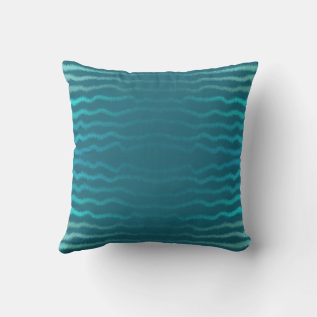Kuststrand Zoute Turquoise Golf Abstract Design Kussen (Achterkant)
