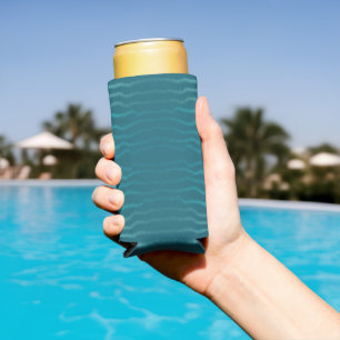Kuststrand Zoute Turquoise Golf Abstract Design Seltzer Blikjeskoeler