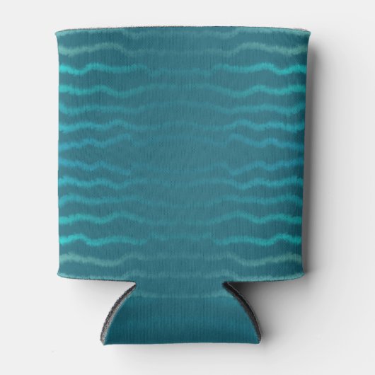 Kuststrand Zoute Turquoise Golf Abstract ontwerp Blikjeskoeler (Voorkant)