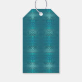 Kuststrand Zoute Turquoise Golf Abstract ontwerp Cadeaulabel (Voorkant)
