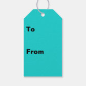 Kuststrand Zoute Turquoise Golf Abstract ontwerp Cadeaulabel (Achterkant)