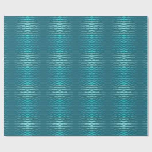 Kuststrand Zoute Turquoise Golf Abstract ontwerp Cadeaupapier (Vlak)