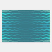 Kuststrand Zoute Turquoise Golf Abstract ontwerp Inpakpapier Vel (Voorkant 2)