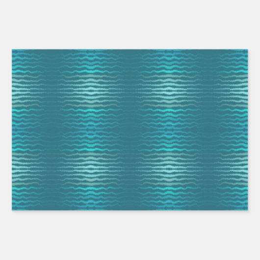 Kuststrand Zoute Turquoise Golf Abstract ontwerp Inpakpapier Vel (Voorkant)