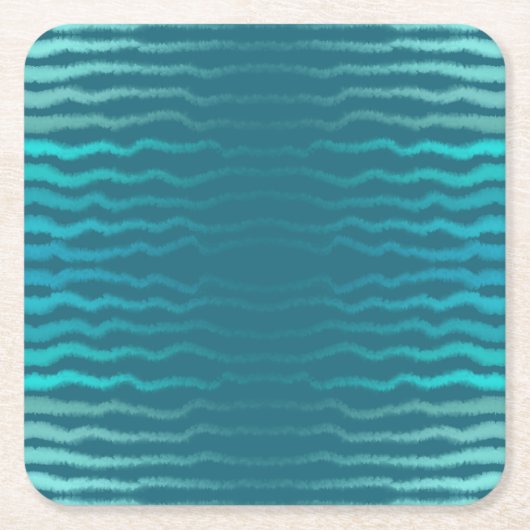 Kuststrand Zoute Turquoise Golf Abstract ontwerp Kartonnen Onderzetters (Voorkant)