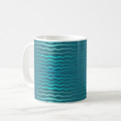 Kuststrand Zoute Turquoise Golf Abstract ontwerp Koffiemok (Voorkant links)