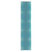 Kuststrand Zoute Turquoise Golf Abstract ontwerp Korte Tafelloper (Voorkant)