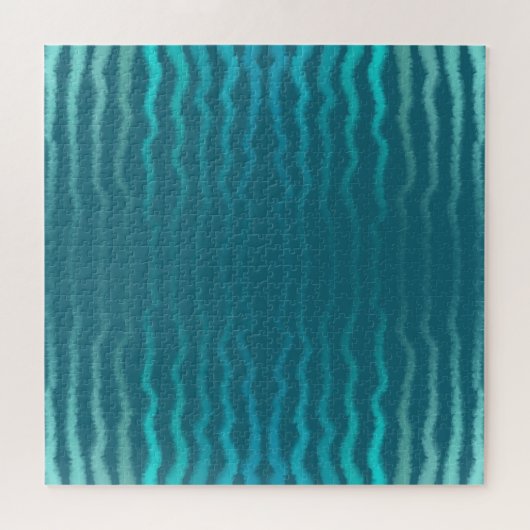 Kuststrand Zoute Turquoise Golf Abstract ontwerp Legpuzzel (Horizontaal)