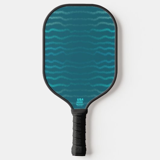 Kuststrand Zoute Turquoise Golf Abstract ontwerp Pickleball Paddle (Achterkant)