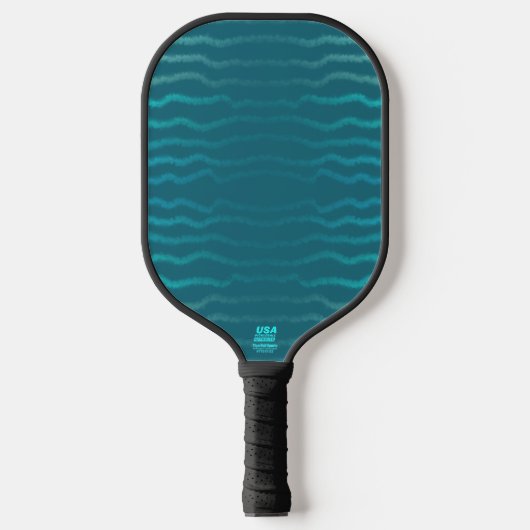 Kuststrand Zoute Turquoise Golf Abstract ontwerp Pickleball Paddle (Voorkant)