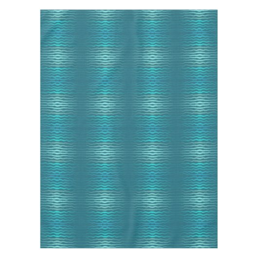 Kuststrand Zoute Turquoise Golf Abstract ontwerp Tafelkleed (Voorkant)