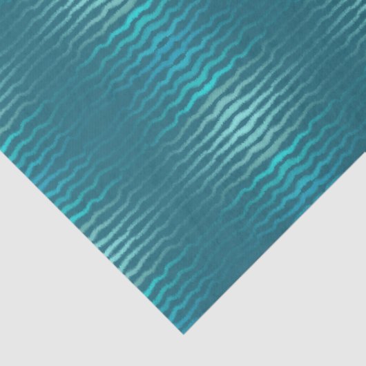 Kuststrand Zoute Turquoise Golf Abstract ontwerp Tissuepapier (Detail)