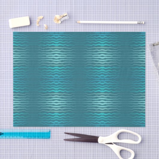 Kuststrand Zoute Turquoise Golf Abstract ontwerp Tissuepapier (Craft)