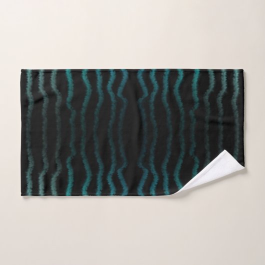 Kuststrand Zoute Turquoise golven Abstracte kunst Bad Handdoek (Handdoek)