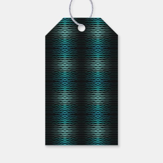 Kuststrand Zoute Turquoise golven Abstracte kunst Cadeaulabel (Voorkant)