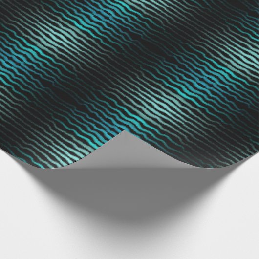 Kuststrand Zoute Turquoise golven Abstracte kunst Cadeaupapier (Hoek)