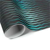 Kuststrand Zoute Turquoise golven Abstracte kunst Cadeaupapier (Rol Hoek)