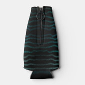 Kuststrand Zoute Turquoise golven Abstracte kunst Flesjeskoeler (Achterkant)