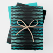 Kuststrand Zoute Turquoise golven Abstracte kunst Inpakpapier Vel (In situ)