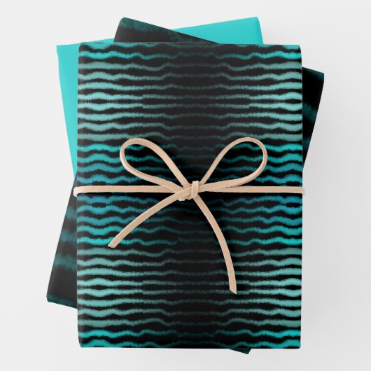 Kuststrand Zoute Turquoise golven Abstracte kunst Inpakpapier Vel (In situ)