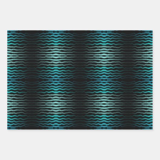 Kuststrand Zoute Turquoise golven Abstracte kunst Inpakpapier Vel (Voorkant)