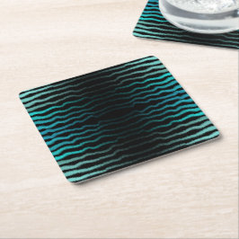 Kuststrand Zoute Turquoise golven Abstracte kunst Kartonnen Onderzetters