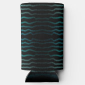 Kuststrand Zoute Turquoise golven Abstracte kunst Seltzer Blikjeskoeler (Achterkant)