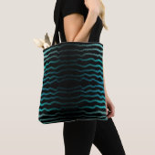 Kuststrand Zoute Turquoise golven Abstracte kunst Tote Bag (Dichtbij)
