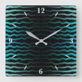 Kuststrand Zoute Turquoise golven Abstracte kunst Vierkante Klok (Voorkant)