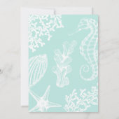 Kuststrandbruiloft Kaart (Achterkant)