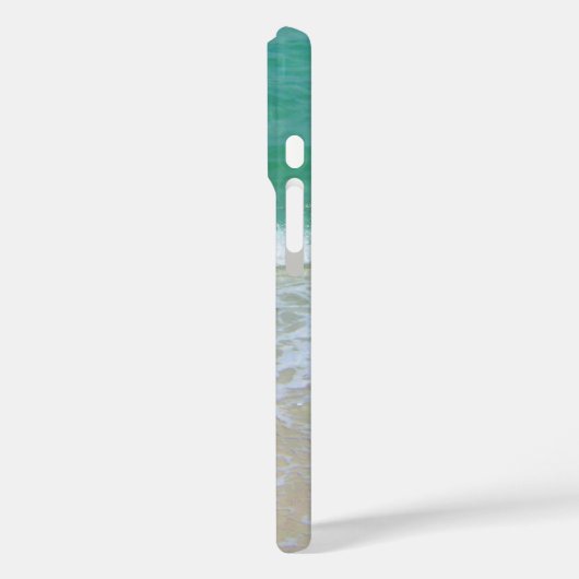Kuststrandgolven op zandmonogram Case-Mate iPhone case (Achterkant / Links)