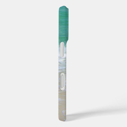 Kuststrandgolven op zandmonogram Case-Mate iPhone case (Achterkant / Rechts)