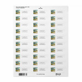 Kuststrandhuis retouradreslabel etiket (Full Sheet)