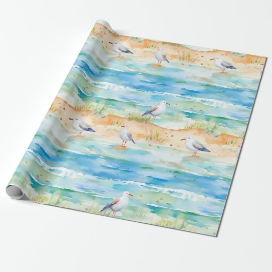 Kuststrandloper Oeverpatroon (1) Cadeaupapier (Uitgerold)
