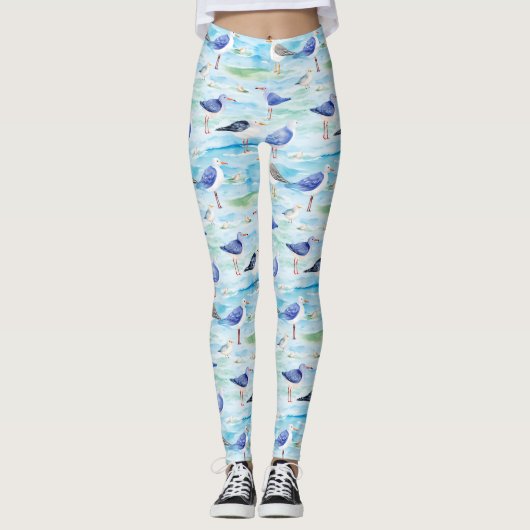 Kuststrandloper Oeverpatroon (3) Leggings (Voorkant)