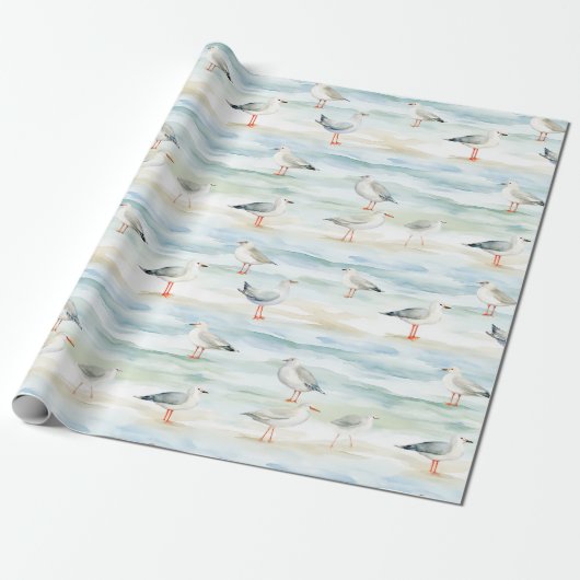 Kuststrandloper Oeverpatroon (6) Cadeaupapier (Uitgerold)