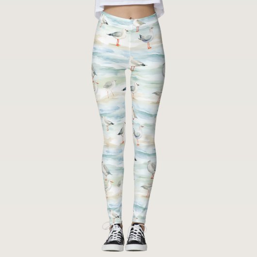 Kuststrandloper Oeverpatroon (6) Leggings (Voorkant)
