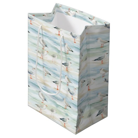 Kuststrandloper Oeverpatroon (6) Medium Cadeauzakje (Voorkant Gekanteld)