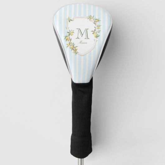 Kuststreep Citroen Monogram Golfhoes Golfheadcover (Voorkant)
