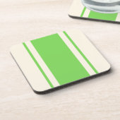 Kuststreep Coaster - Lime & Cream Bier Onderzetter (Linkerzijde)