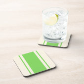 Kuststreep Coaster - Lime & Cream Bier Onderzetter (Rechterzijde)