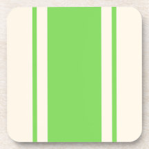 Kuststreep Coaster - Lime & Cream