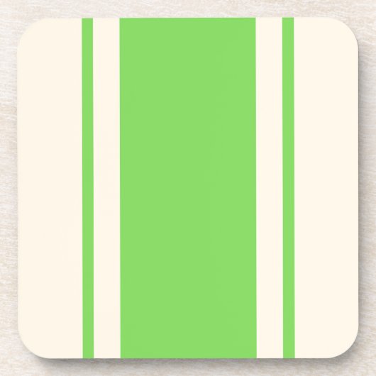 Kuststreep Coaster - Lime & Cream Bier Onderzetter (Voorkant)