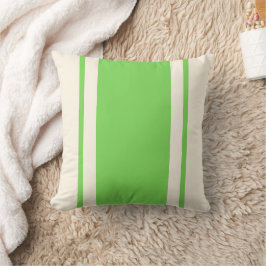 Kuststreep Worp Kussen – Lime & Crème