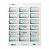 Kuststrepen Adres Etiket (Full Sheet)