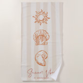 kuststrepen | Dolce Vita Summer Vibes Monogram Strandlaken (Voorkant)
