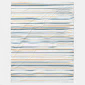 Kuststrepen in strandkleuren fleece deken (Voorkant)