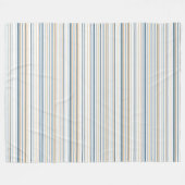 Kuststrepen in strandkleuren fleece deken (Voorkant (Horizontaal))