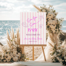 Kuststrepen Meisje Zee Je Baby Shower Welkom