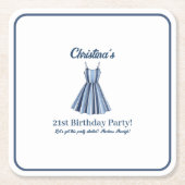 Kuststrepen Viering Kartonnen Onderzetters (Voorkant)